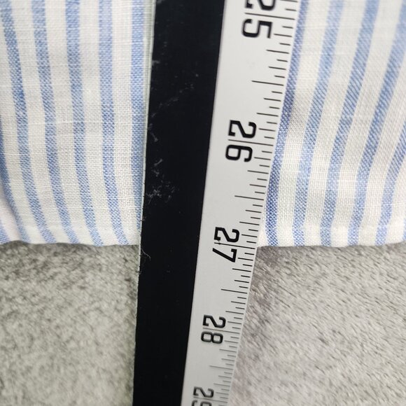 Womens Chicos Striped Shirt Blouse Button Up 100% Linen 3/4 Sleeve Size 1 (S) - Picture 10 of 11